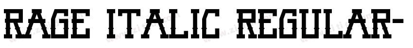 Rage Italic Regular字体转换
